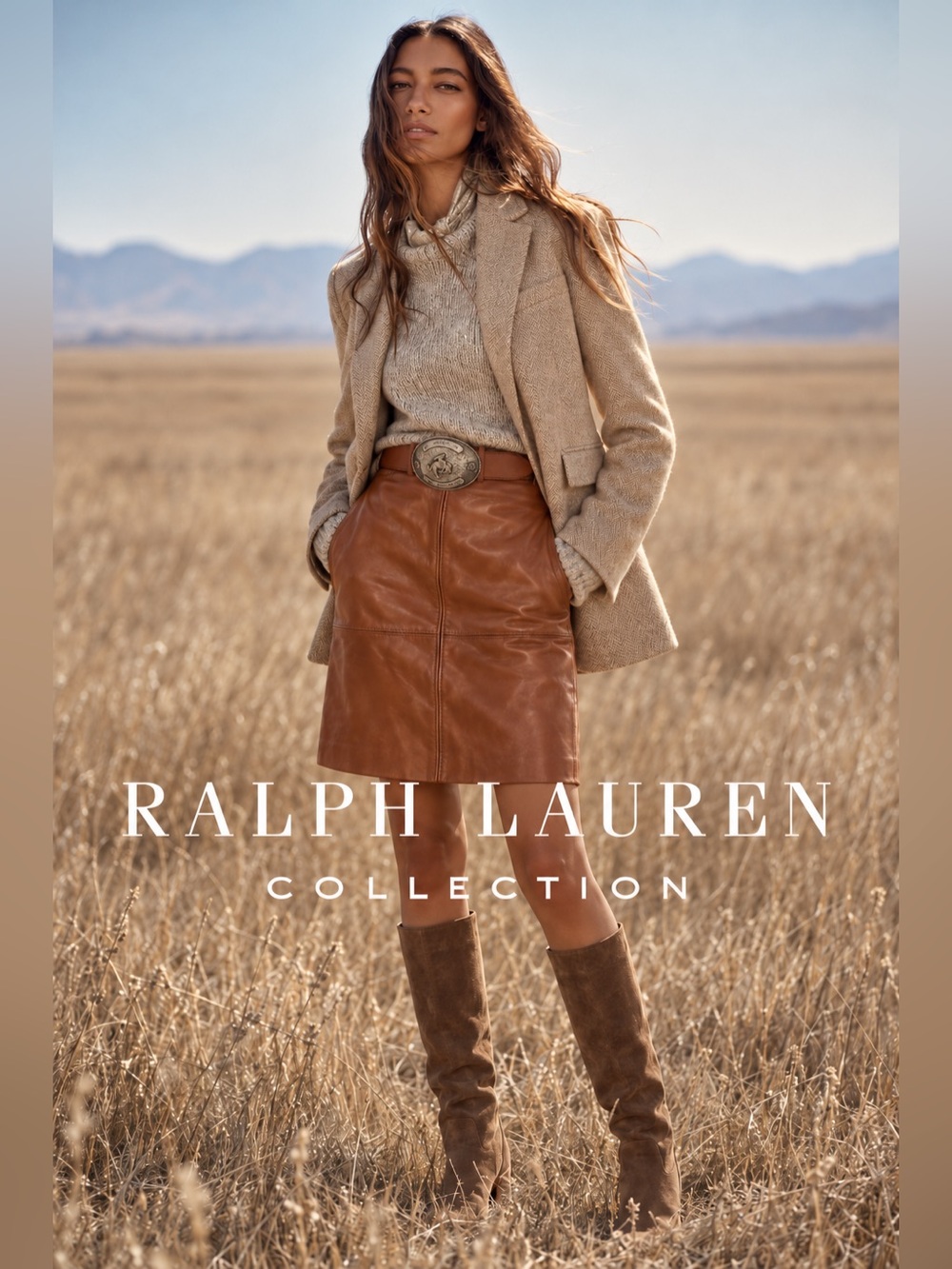 ✨ LUXURY FIND ✨ Ralph Lauren Black Label Lambskin Leather Skirt/ 10